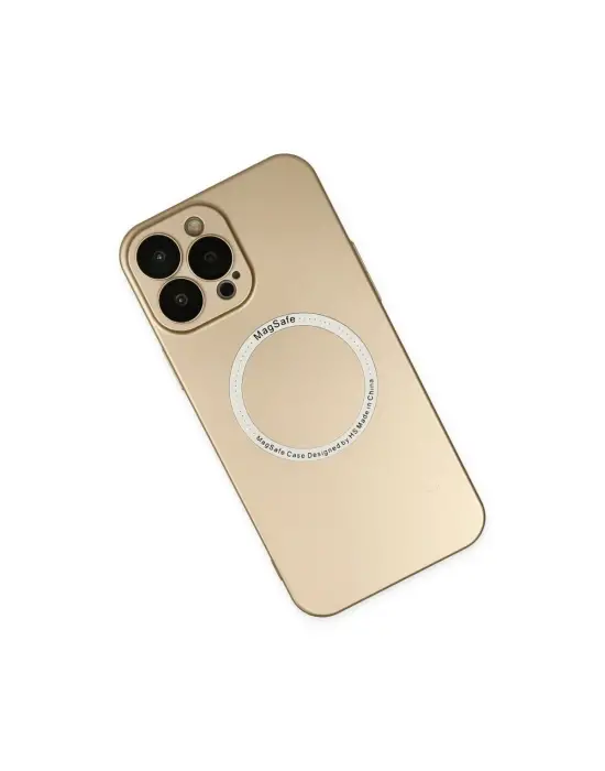 Apple İphone 14 Pro Max Kılıf Jack Magneticsafe Lens Silikon - Gold