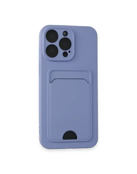 Apple İphone 14 Pro Max Kılıf Kelvin Kartvizitli Silikon - Lila