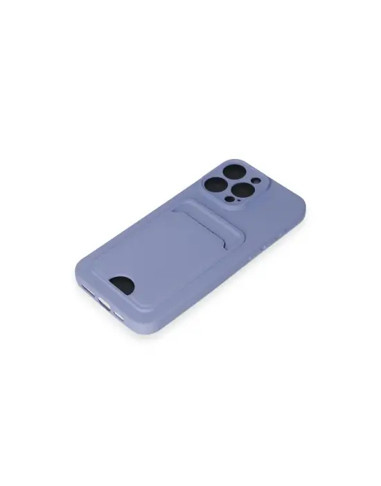 Apple İphone 14 Pro Max Kılıf Kelvin Kartvizitli Silikon - Lila