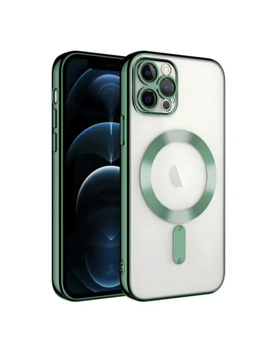 Apple İphone 14 Pro Max Kılıf Kross Magneticsafe Kapak - Koyu Yeşil