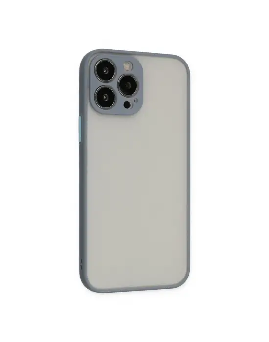 Apple İphone 14 Pro Max Kılıf Montreal Silikon Kapak - Gri
