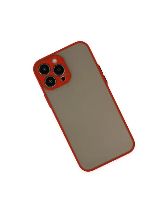 Apple İphone 14 Pro Max Kılıf Montreal Silikon Kapak - Kırmızı