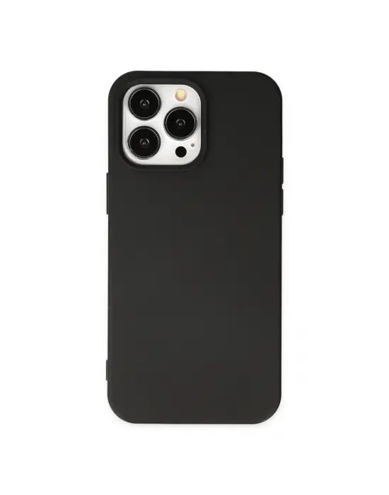 Apple İphone 14 Pro Max Kılıf Nano İçi Kadife Silikon - Siyah