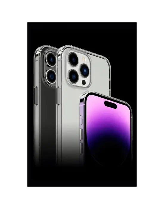 Apple İphone 14 Pro Max Kılıf Tron Şeffaf Magsafe Kapak - Derin Mor