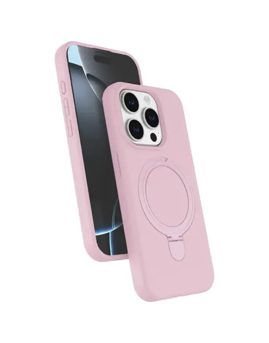 Apple İphone 14 Pro Max Regal Magsafe Standlı Kapak - Açık Pembe