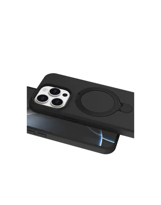 Apple İphone 14 Pro Max Regal Magsafe Standlı Kapak - Siyah
