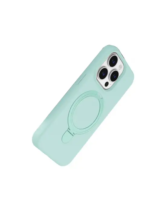 Apple İphone 14 Pro Max Regal Magsafe Standlı Kapak - Su Yeşili