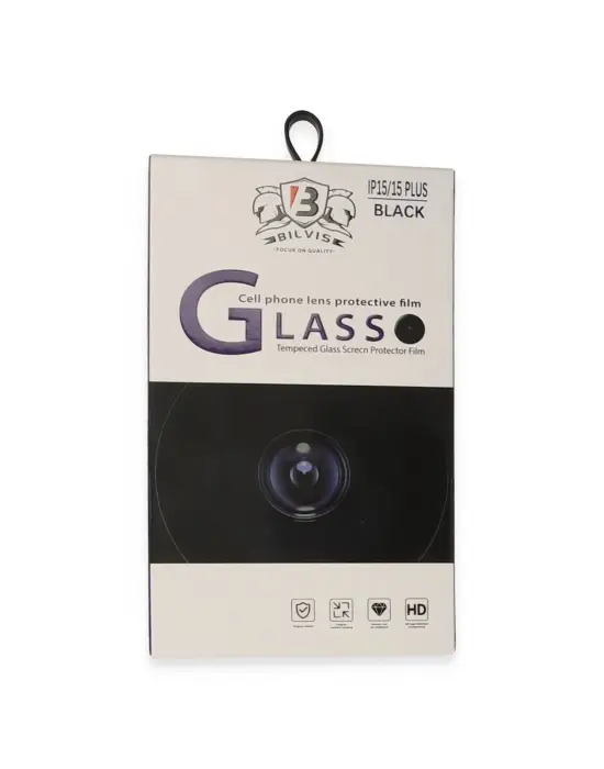 Apple İphone 15 Bilvis Titan Kamera Lens - Siyah