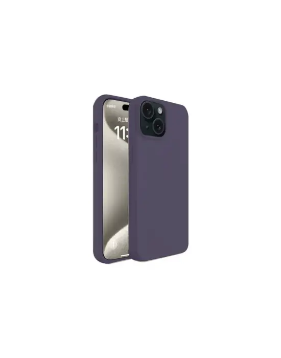 Apple İphone 15 Kılıf First Silikon - Mürdüm