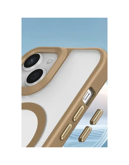 Apple İphone 15 Plus Kılıf Enka Magsafe Silikon Kılıf - Desert