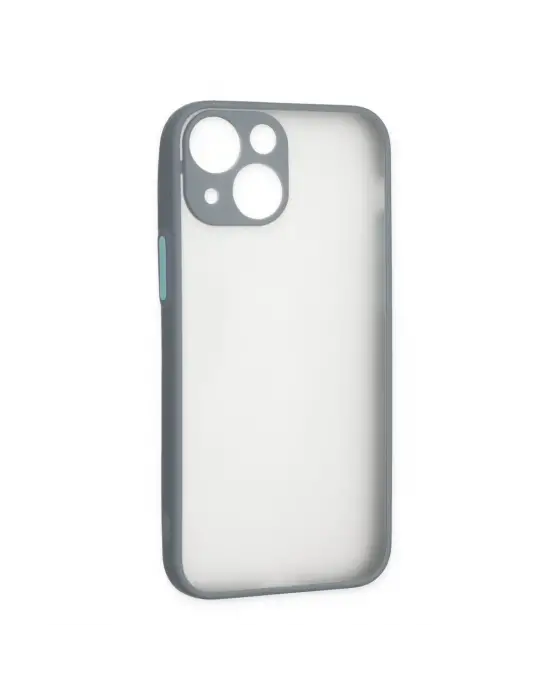 Apple İphone 15 Plus Kılıf Montreal Silikon Kapak - Gri