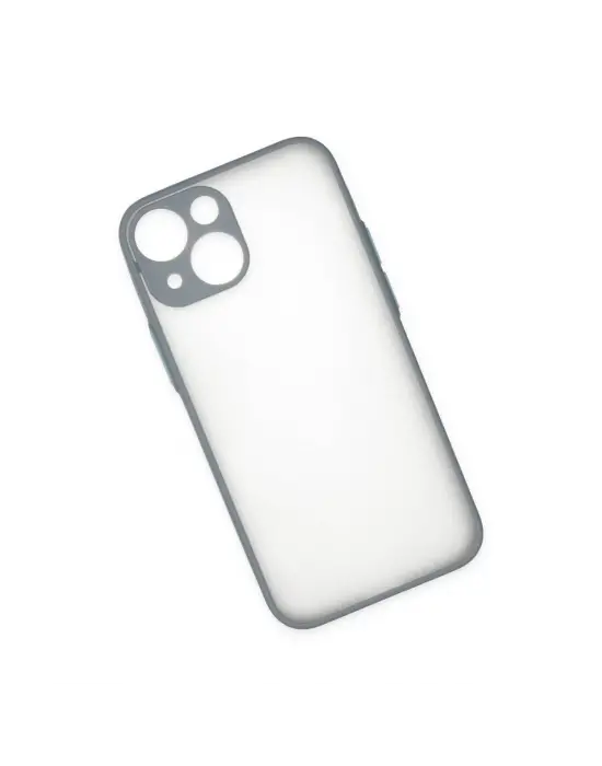 Apple İphone 15 Plus Kılıf Montreal Silikon Kapak - Gri