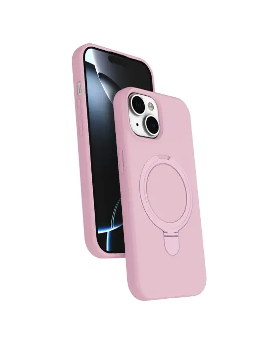 Apple İphone 15 Plus Regal Magsafe Standlı Kapak - Açık Pembe