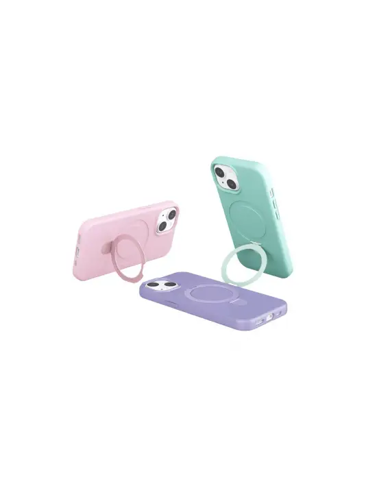Apple İphone 15 Plus Regal Magsafe Standlı Kapak - Açık Pembe