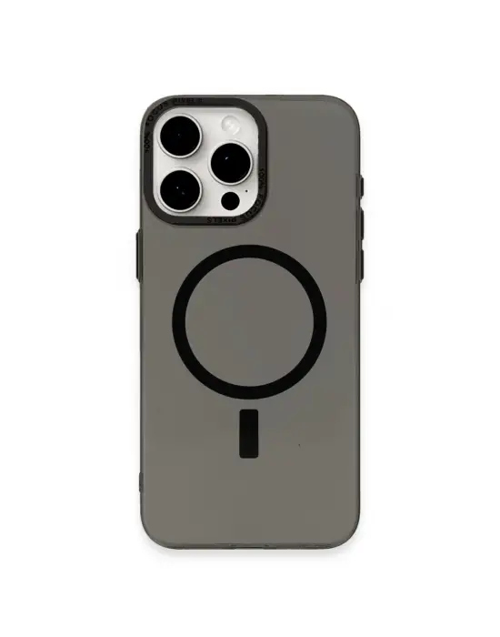 Apple İphone 15 Pro Kılıf Anka Pc Magneticsafe Sert Metal Kapak - Siyah