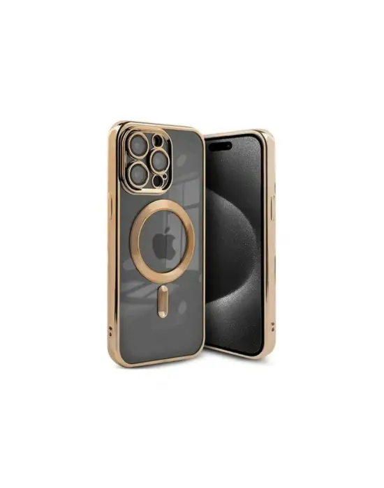 Apple İphone 15 Pro Kılıf Kross Magneticsafe Kapak - Gold