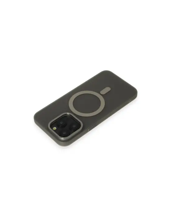 Apple İphone 15 Pro Kılıf Lodos Magneticsafe Mat Kapak - Titan Gri
