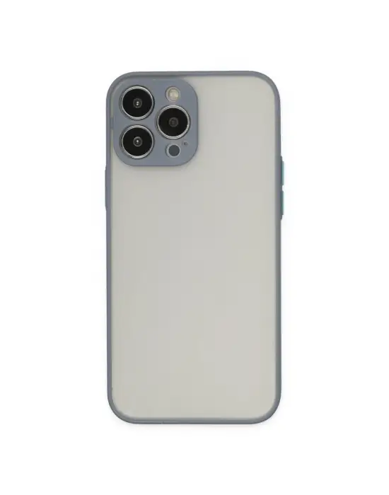 Apple İphone 15 Pro Kılıf Montreal Silikon Kapak - Gri