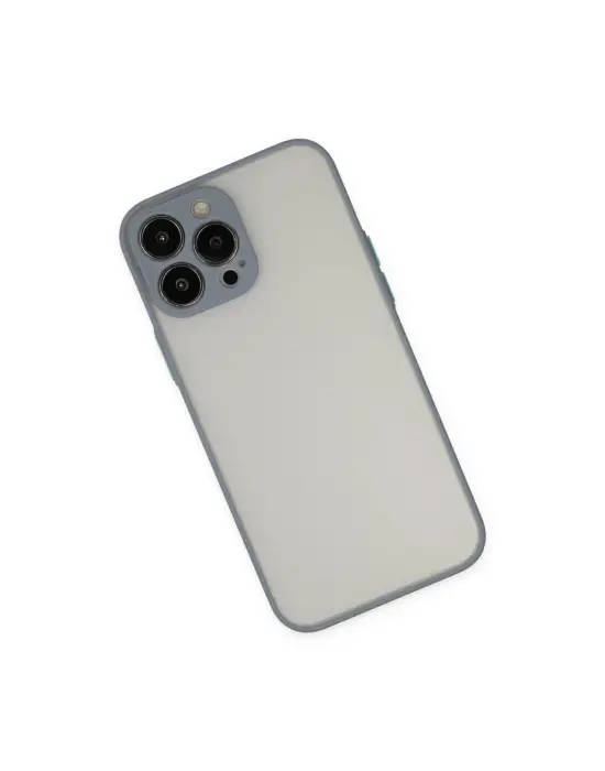 Apple İphone 15 Pro Kılıf Montreal Silikon Kapak - Gri