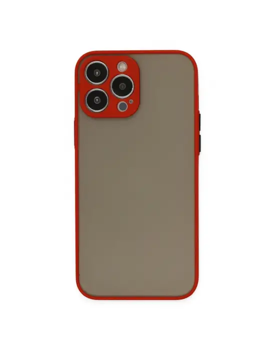 Apple İphone 15 Pro Kılıf Montreal Silikon Kapak - Kırmızı