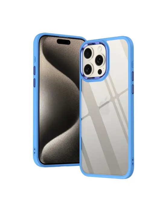 Apple İphone 15 Pro Kılıf Power Silikon - Mavi