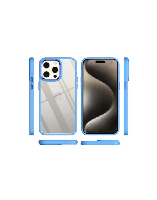 Apple İphone 15 Pro Kılıf Power Silikon - Mavi