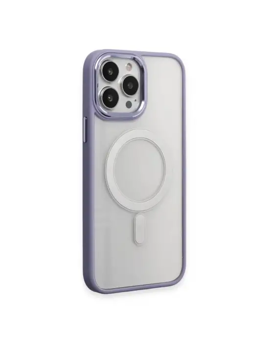 Apple İphone 15 Pro Kılıf Room Magneticsafe Silikon - Lila