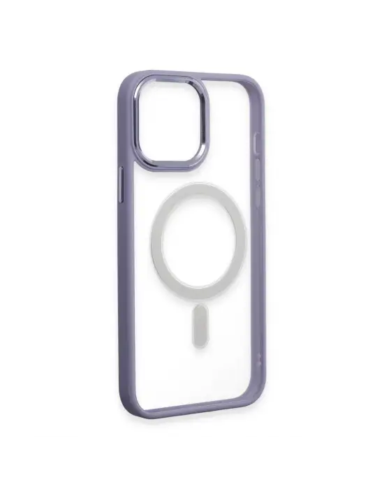 Apple İphone 15 Pro Kılıf Room Magneticsafe Silikon - Lila