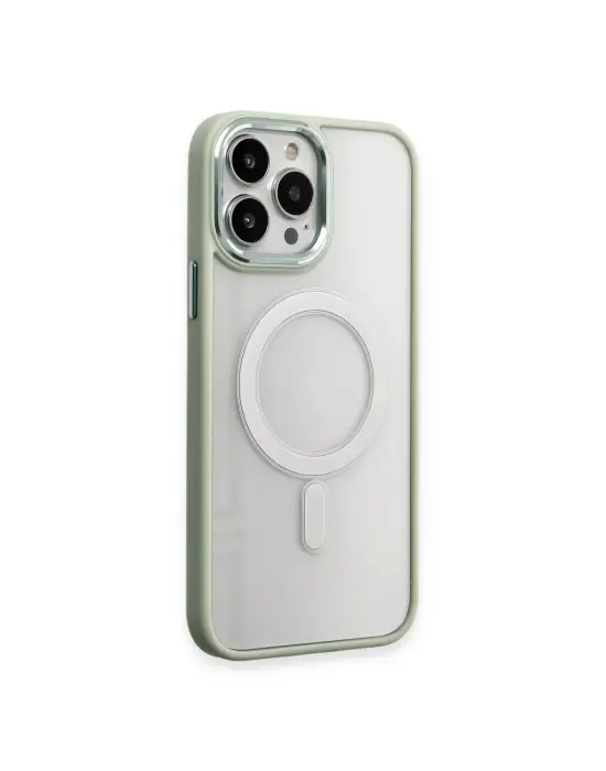 Apple İphone 15 Pro Kılıf Room Magneticsafe Silikon - Su Yeşili