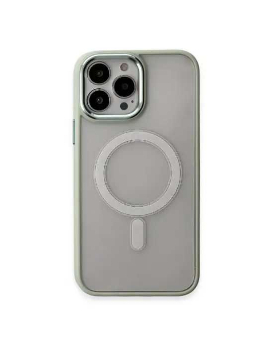 Apple İphone 15 Pro Kılıf Room Magneticsafe Silikon - Su Yeşili
