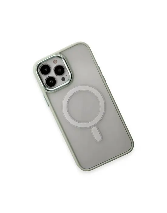 Apple İphone 15 Pro Kılıf Room Magneticsafe Silikon - Su Yeşili
