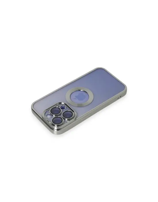 Apple İphone 15 Pro Kılıf Slot Silikon - Gümüş