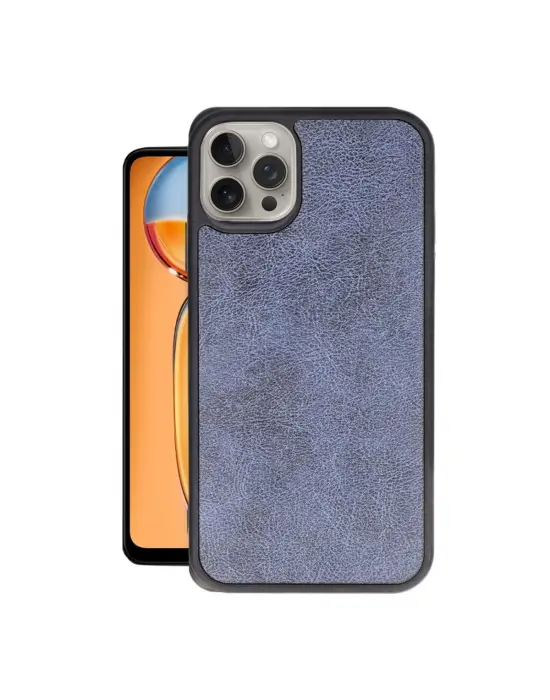Apple İphone 15 Pro Max Kılıf Aras Deri Kapak - Lacivert