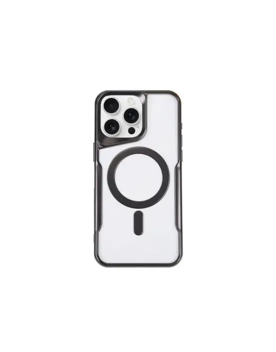 Apple İphone 15 Pro Max Kılıf Boyi Magsafe Silikon Kapak - Siyah