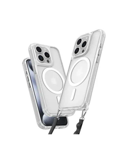 Apple İphone 15 Pro Max Kılıf Enka Magsafe Silikon Kılıf - Şeffaf