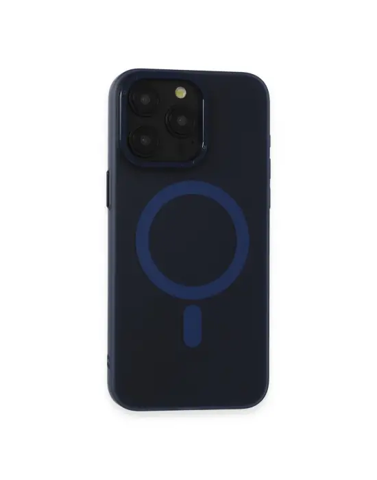 Apple İphone 15 Pro Max Kılıf Lodos Magneticsafe Mat Kapak - Mavi