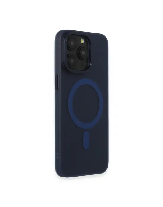 Apple İphone 15 Pro Max Kılıf Lodos Magneticsafe Mat Kapak - Mavi