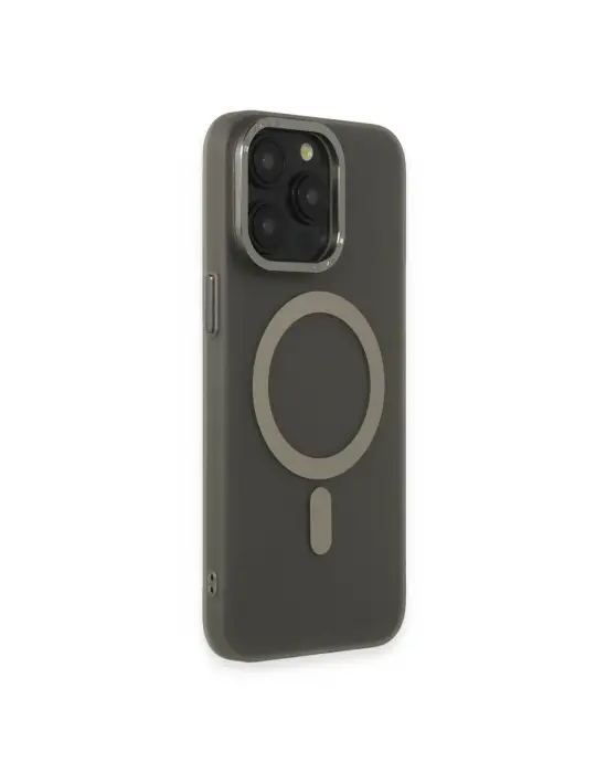 Apple İphone 15 Pro Max Kılıf Lodos Magneticsafe Mat Kapak - Titan Gri