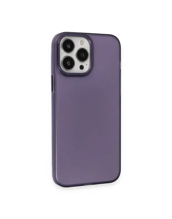 Apple İphone 15 Pro Max Kılıf Modos Metal Kapak - Derin Mor