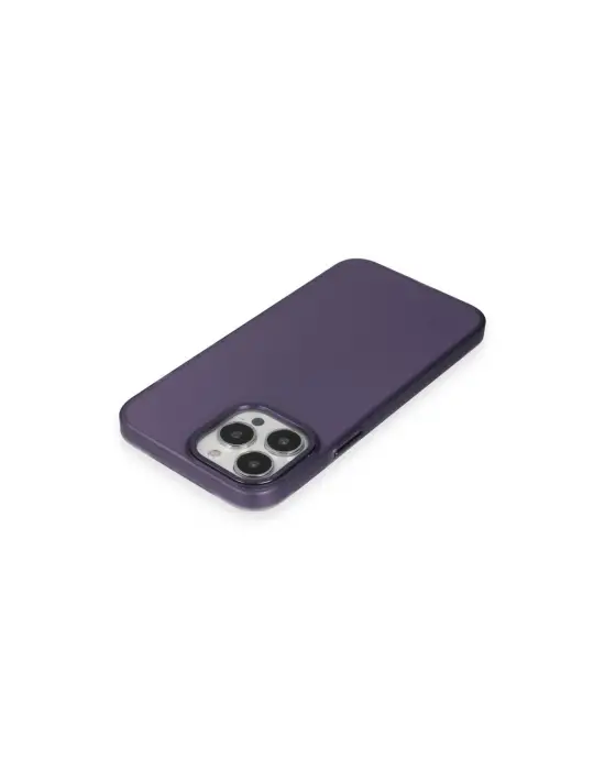 Apple İphone 15 Pro Max Kılıf Modos Metal Kapak - Derin Mor