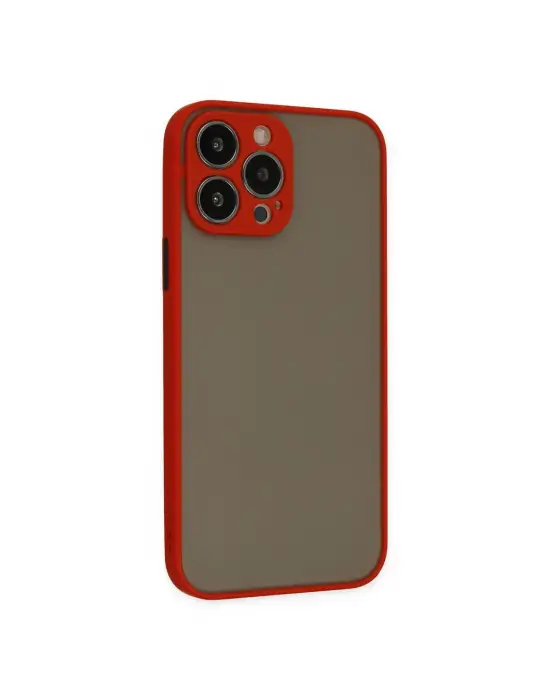 Apple İphone 15 Pro Max Kılıf Montreal Silikon Kapak - Kırmızı