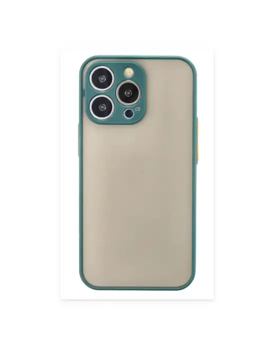 Apple İphone 15 Pro Max Kılıf Montreal Silikon Kapak - Yeşil