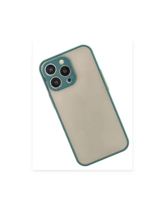 Apple İphone 15 Pro Max Kılıf Montreal Silikon Kapak - Yeşil