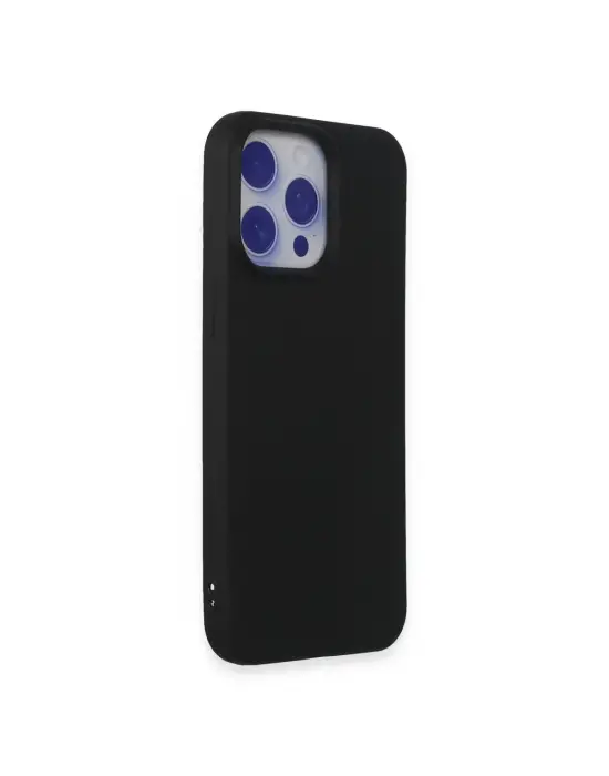 Apple İphone 15 Pro Max Kılıf Nano İçi Kadife Silikon - Siyah