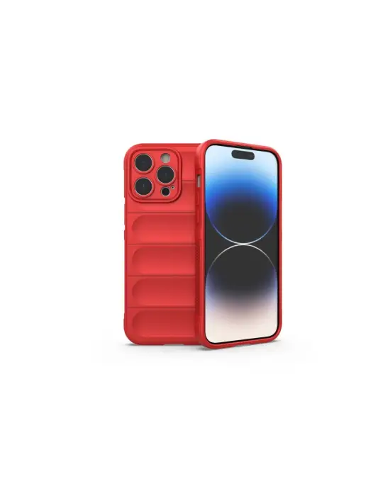 Apple İphone 15 Pro Max Kılıf Optimum Silikon - Kırmızı