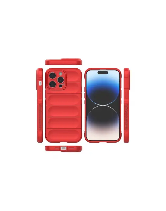 Apple İphone 15 Pro Max Kılıf Optimum Silikon - Kırmızı