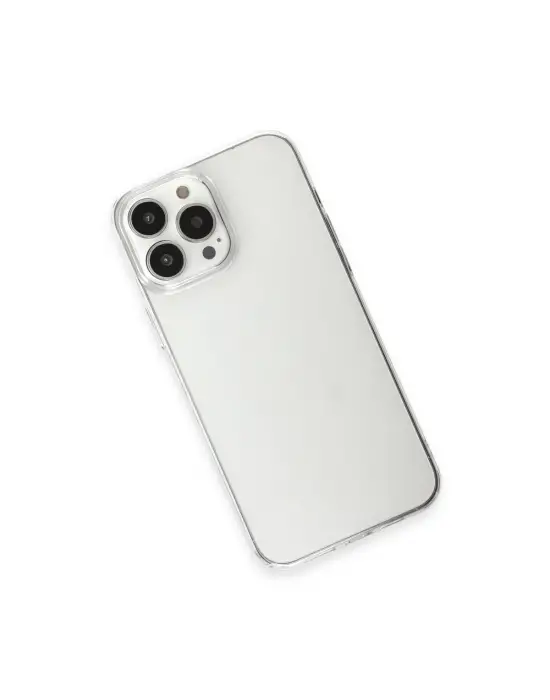 Apple İphone 15 Pro Max Kılıf Pc Sert Şeffaf Kapak - Şeffaf