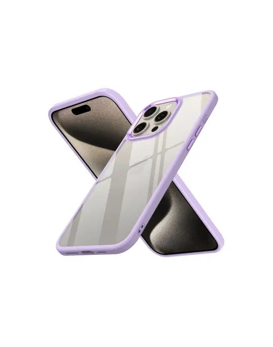 Apple İphone 15 Pro Max Kılıf Power Silikon - Lila
