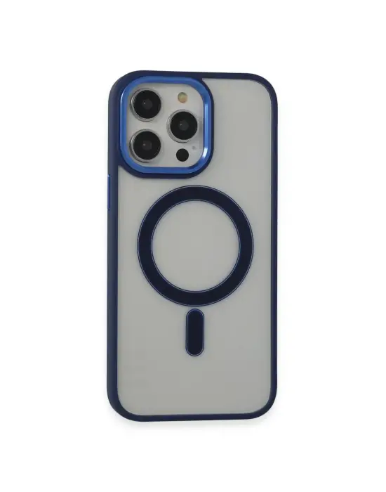 Apple İphone 15 Pro Max Kılıf Room Magneticsafe Silikon - Lacivert