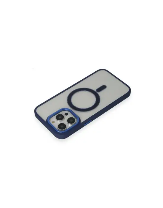 Apple İphone 15 Pro Max Kılıf Room Magneticsafe Silikon - Lacivert